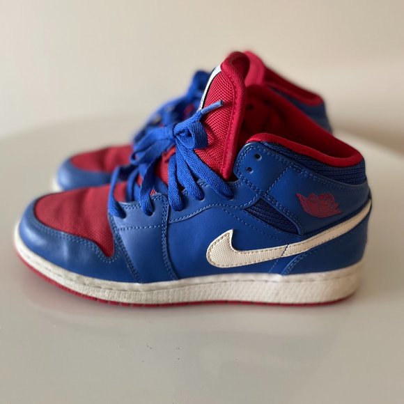 Air Jordan 1 Mid Game Royal/Gym Red-White - Picture 4 of 4
